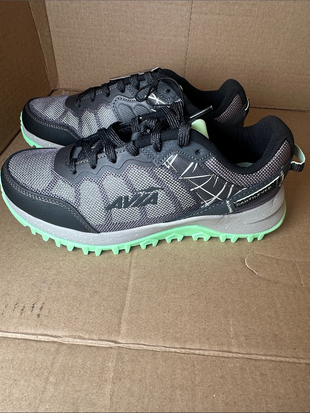 Avia Women's Black & Mint Trail Runner Sneakers